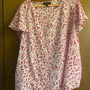 Lane Bryant flutter sleeve top.